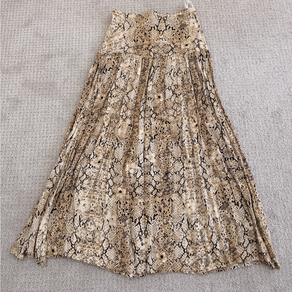 Spell Aloha Python Split Maxi Skirt – Size Small 🐍✨